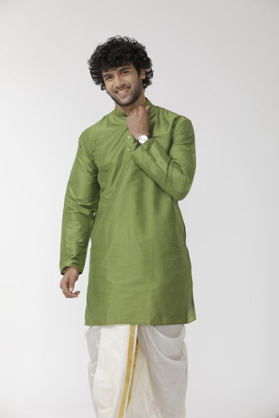 Men's Long Silk Kurta