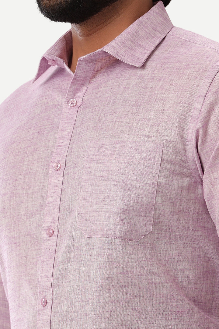 Linen Feel - Purple Formal Shirts For Men | Ariser