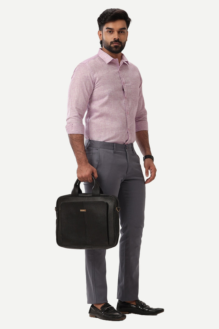 Linen Feel - Purple Formal Shirts For Men | Ariser