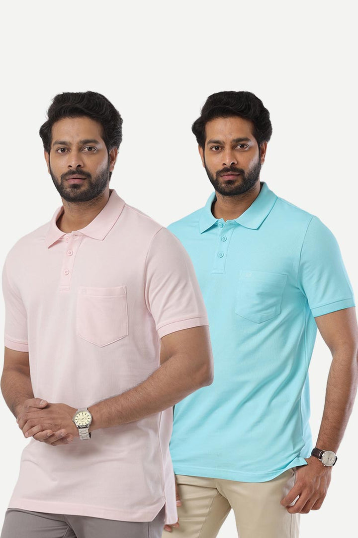 Golf Polo - Collar T-Shirts Pack Of 2 Combo For Men | Ariser
