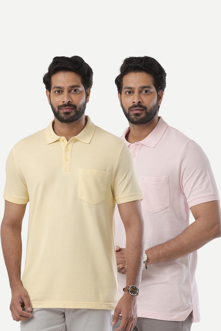 Golf Polo - Collar T-Shirts Pack Of 2 Combo For Men | Ariser
