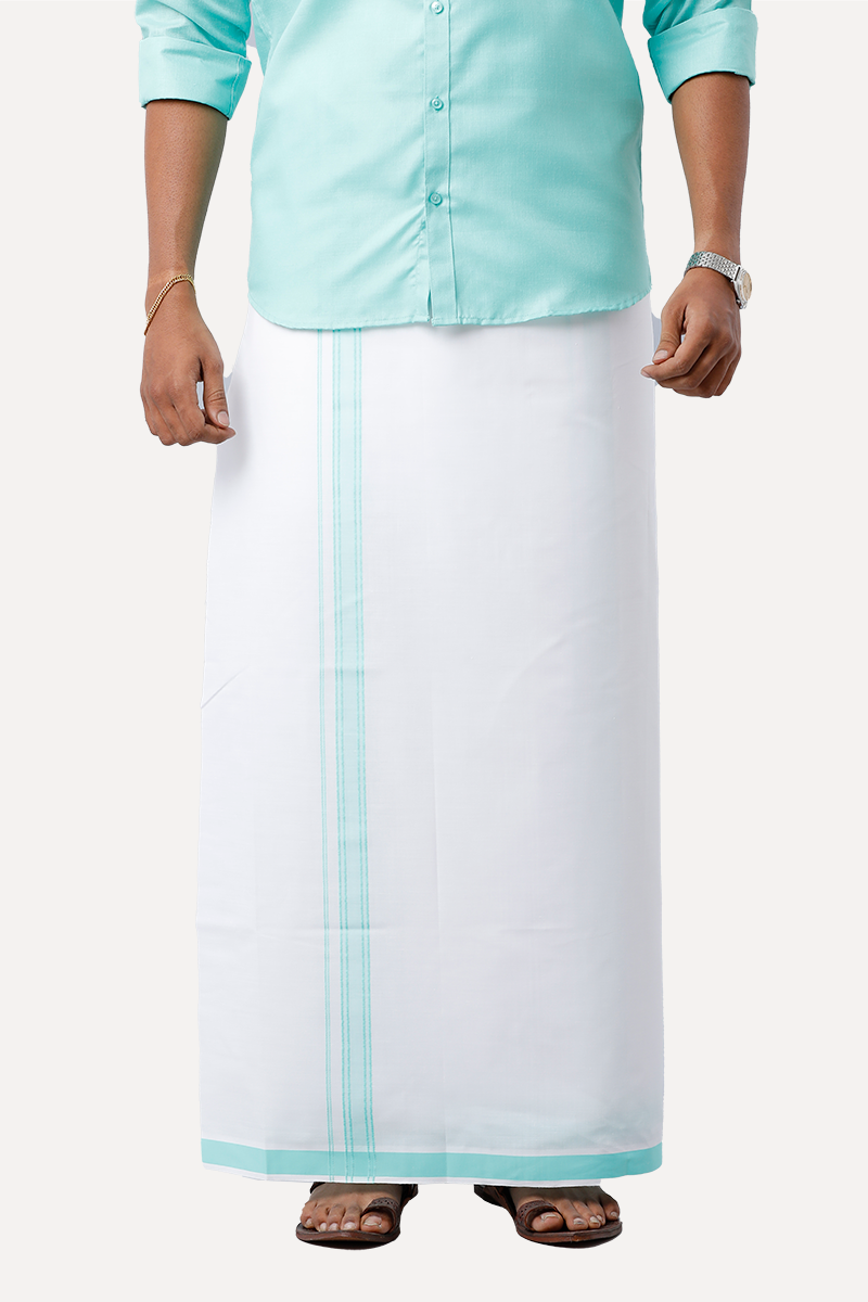 UATHAYAM Xpress Cotton Single Fancy Border Dhoti For Men XP90711