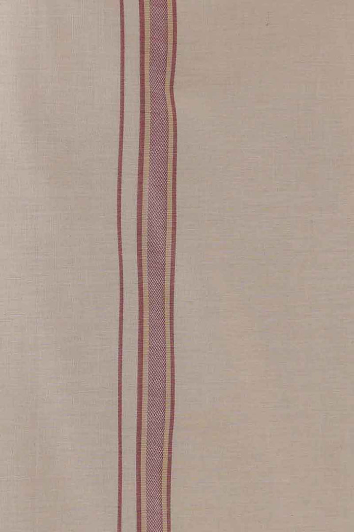 Ever Shine - Red Single Layered Gold Jari Fancy Borders Dhoti For Men | Uathayam