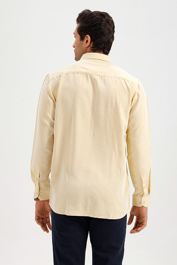 Smart Fit Cream Yellow Shirt