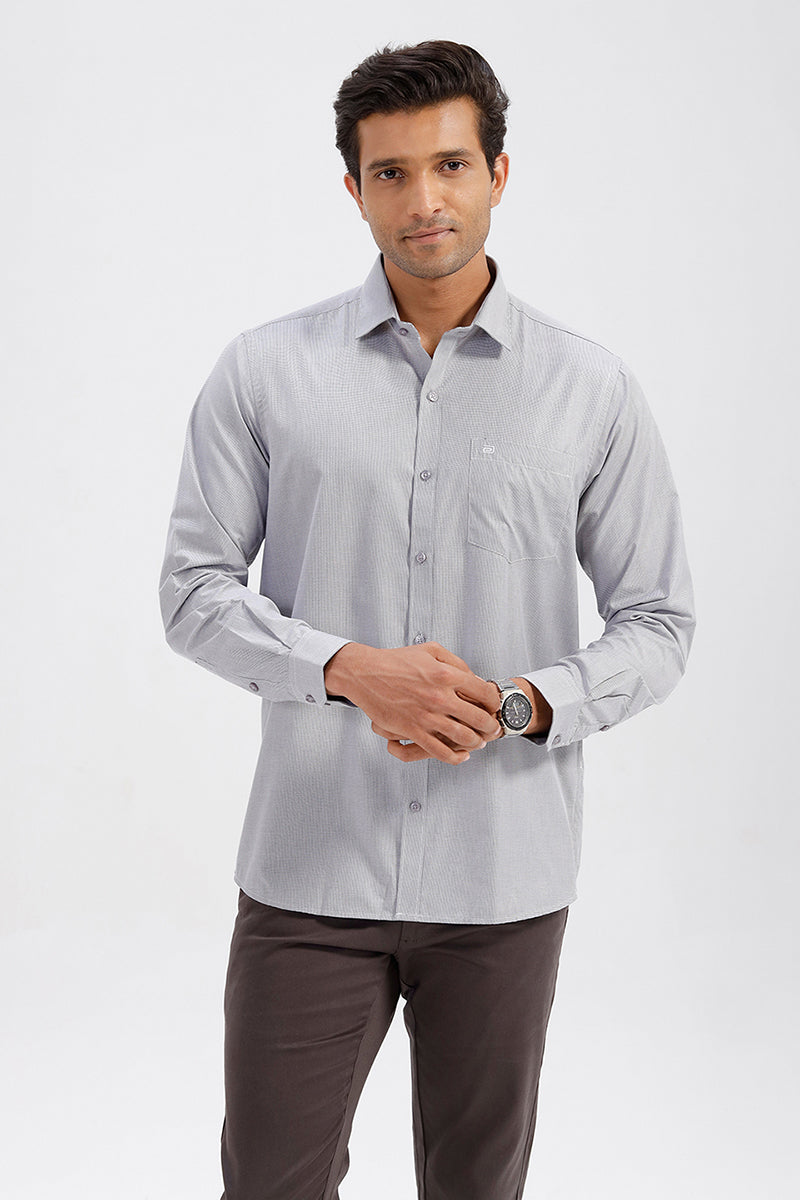 Vivanta Charcoal Gray Formal Shirt for Men Ariser
