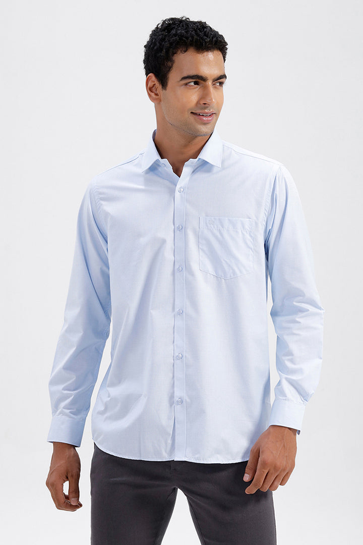 Vivanta – Light Sky Blue Formal Shirt for Men | Ariser