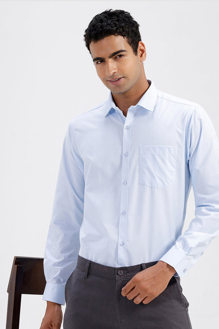 Vivanta – Light Sky Blue Formal Shirt for Men | Ariser