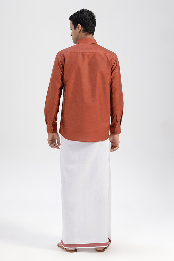 Art Silk Shirt Dhoti Set