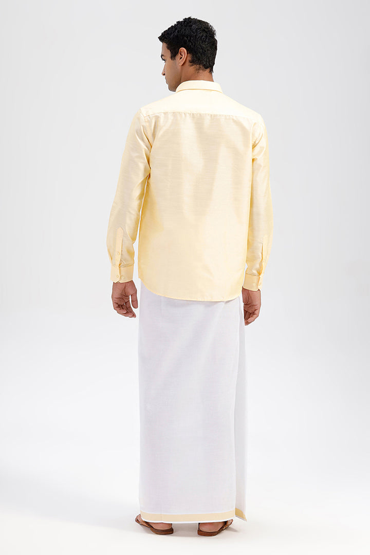 Art Silk Shirt Dhoti Set