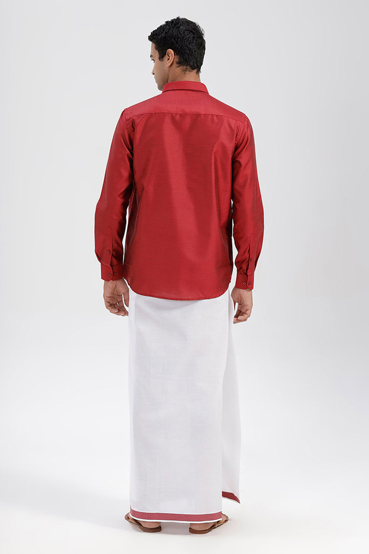 Art Silk Shirt Dhoti Set