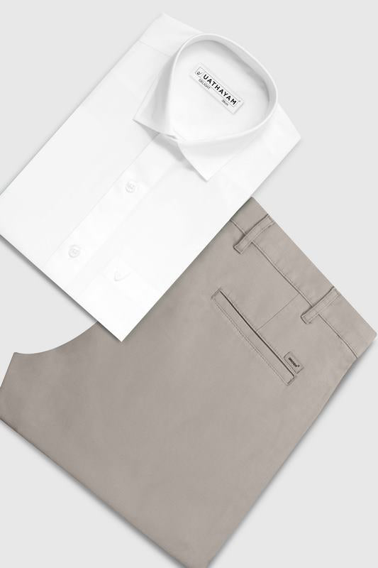 white shirts and color trouser for mens