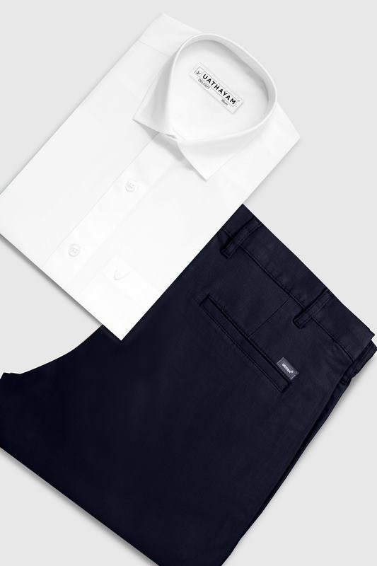 white shirts and color trouser for mens