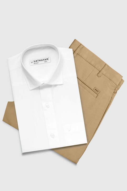 white shirts and color trouser for mens