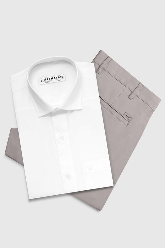 white shirts and color trouser for mens