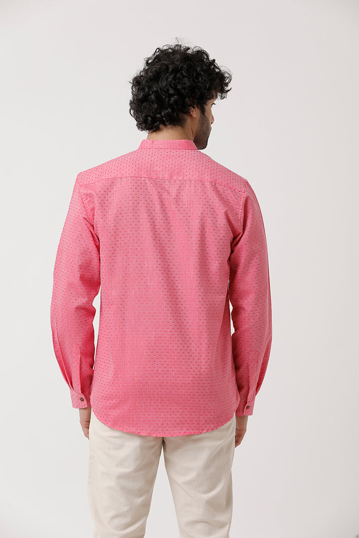 Moksha - Pink Short Kurta for Men | Uathayam