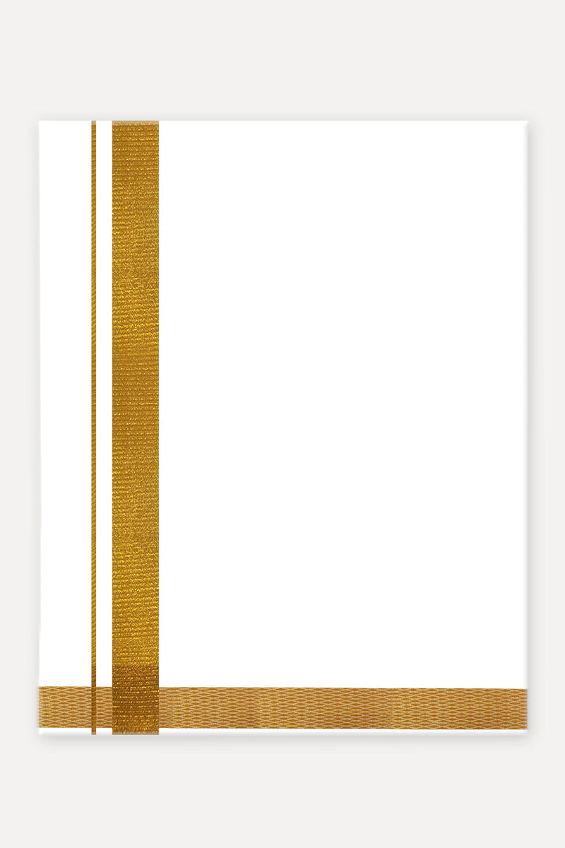 Ever Jari - Single Layered Gold Jari Dhoti For Men