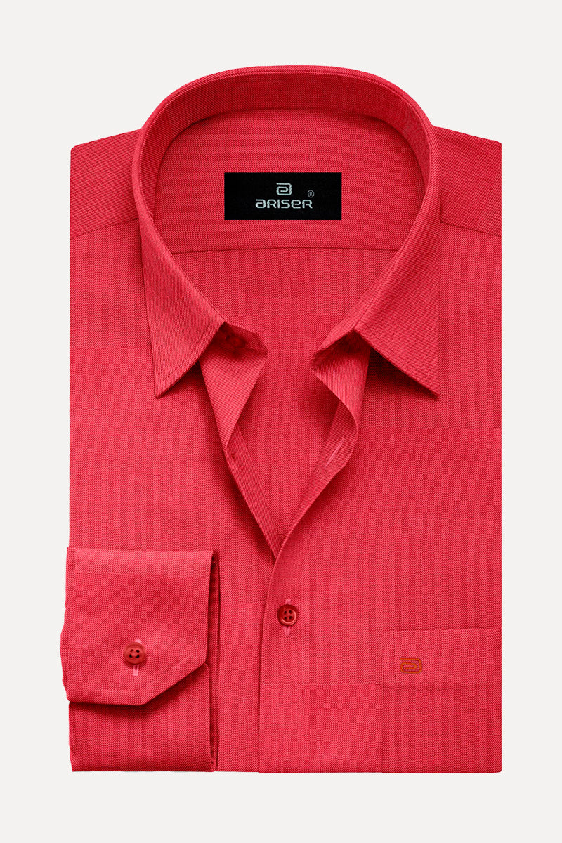Davos - Light Red Formal Shirts for Men