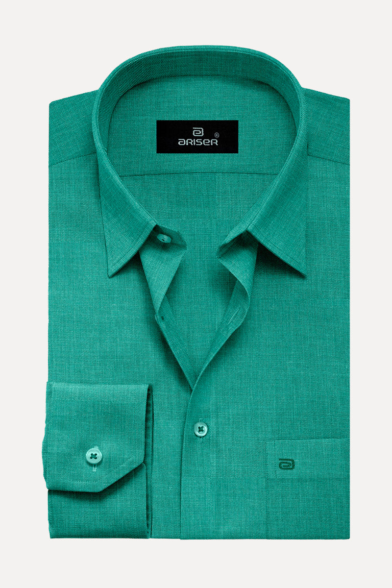 Davos Dark Green Formal Shirts for Men Ariser