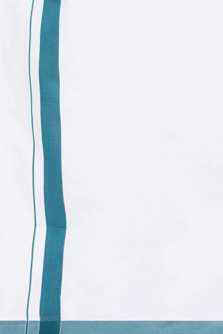 Varna - Ramar Blue Matching Shirt and Single Dhoti Set For Men | Uathayam