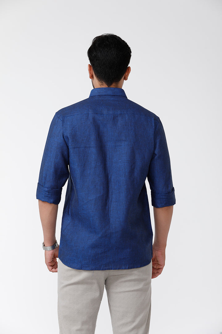 berry linen shirt