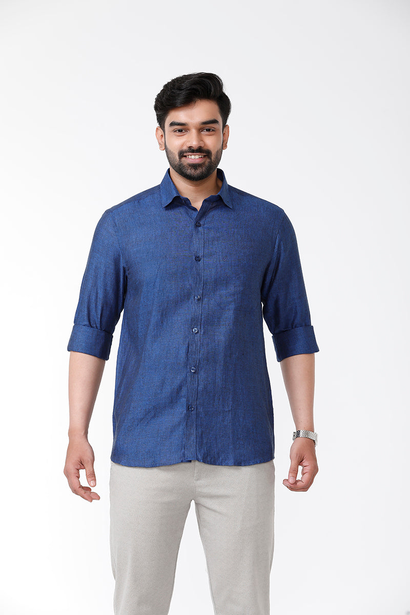 berry linen shirt