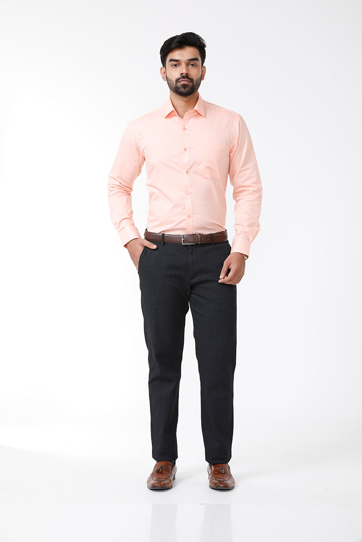 Zurich - Light Orange Formal Shirts for Men | Ariser