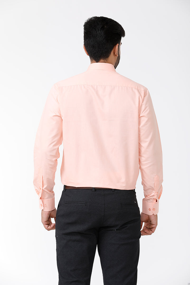 Zurich - Light Orange Formal Shirts for Men | Ariser