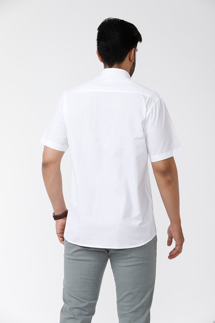 Minister - 100% Cotton Formal White Shirt For Men | Uathayam