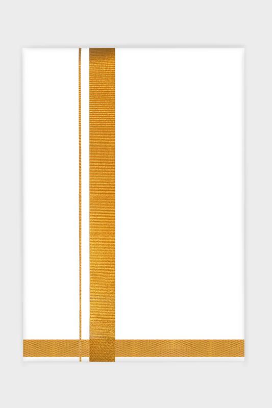 Mugil - White Single Layered Dhoti with Gold Jari Border For Men | Uathayam