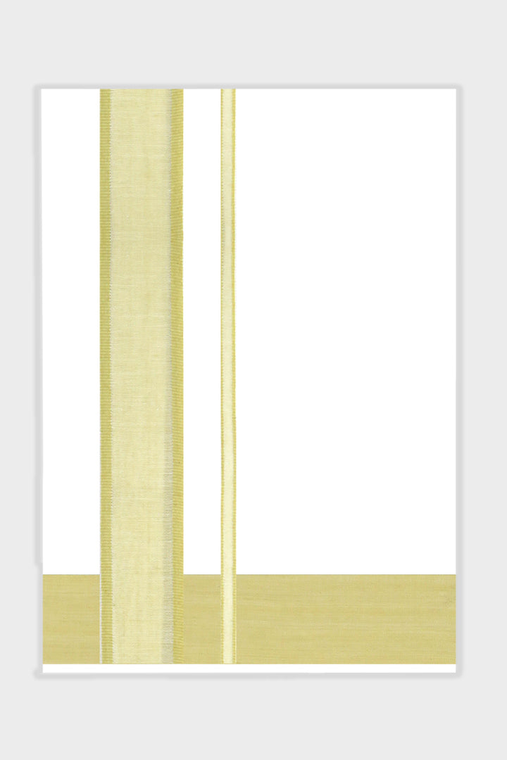 Unique Navya - Lime Green Smooth Cotton Double Layered Dhoti With Fancy Borders | Uathayam