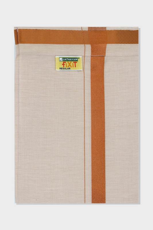 Copper Fixit - Adjustable Tissue Single Layered Pocket Dhoti Dhoti For Men | Uathayam