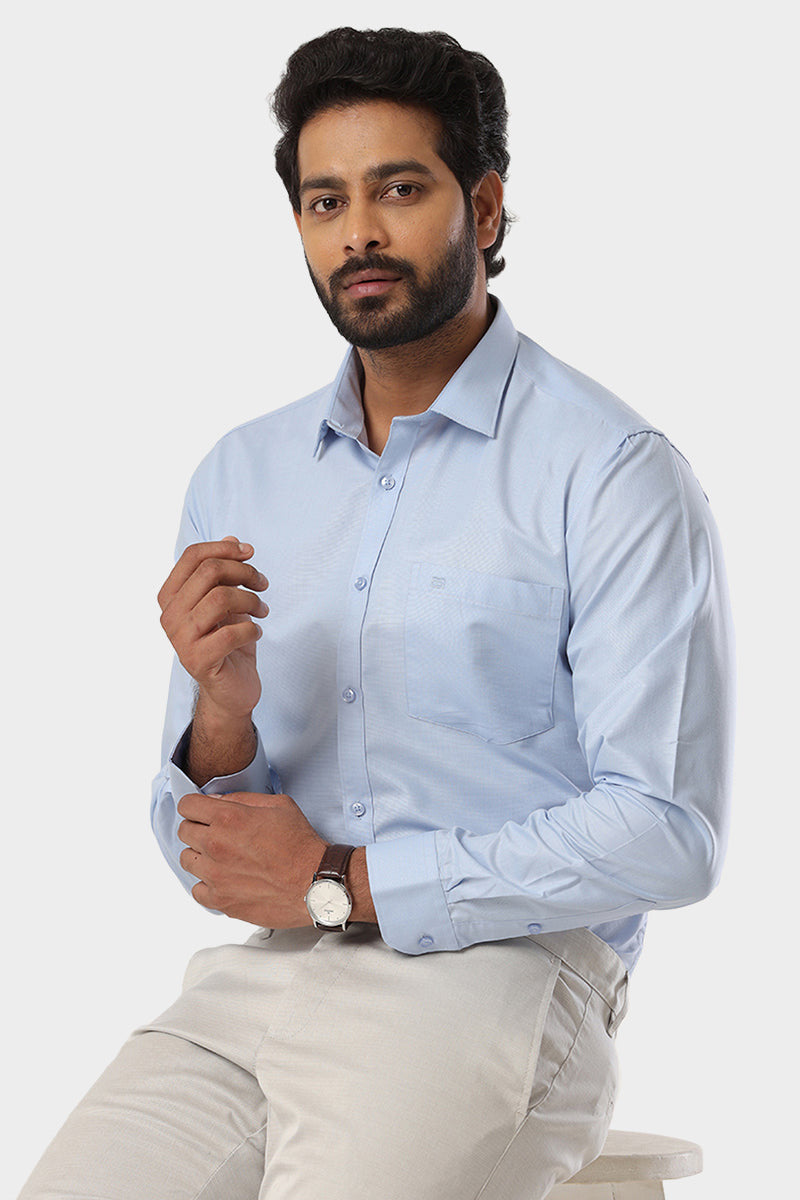 Super Soft Blue Formal Shirts for Men Ariser – Uathayam