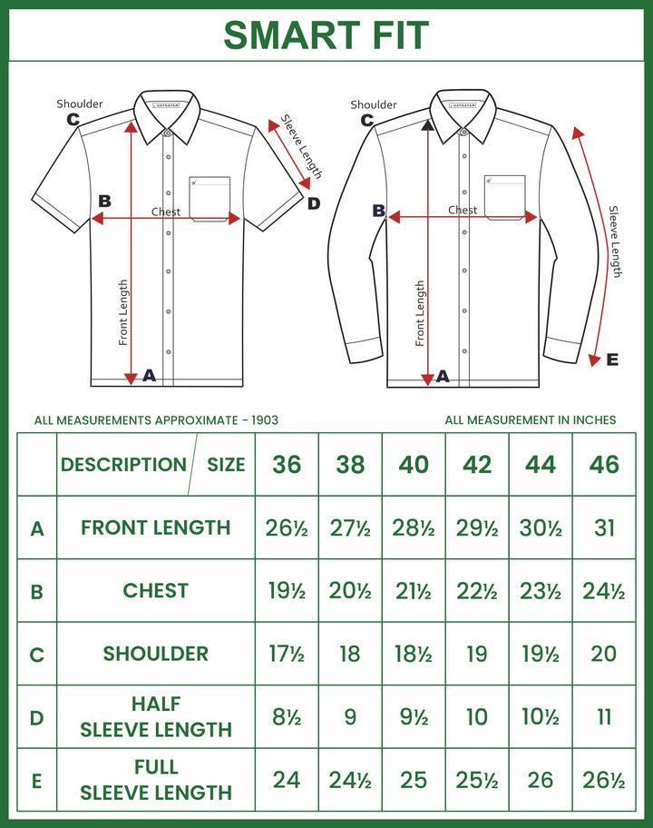 Smart Fit Size Chart