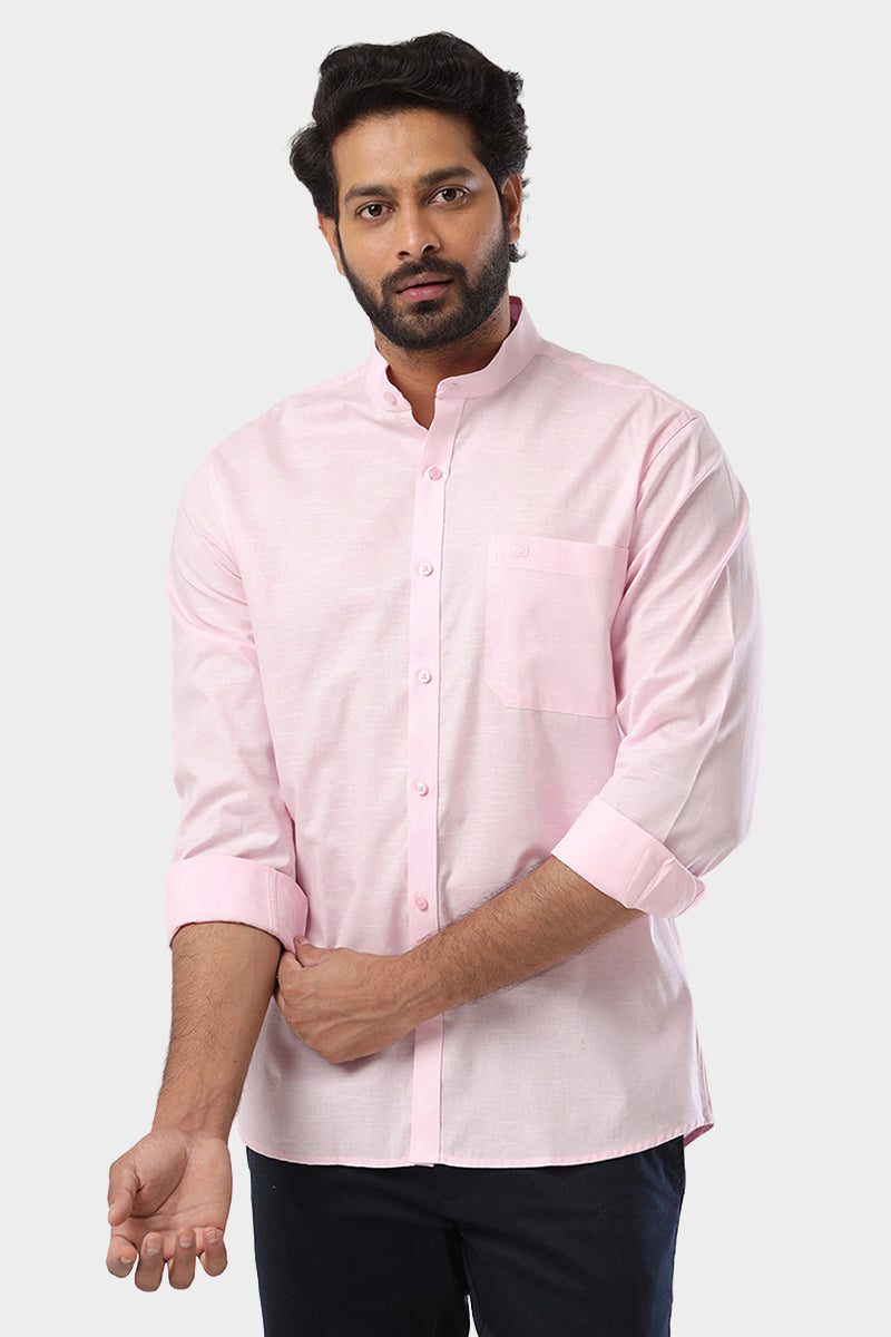 Baby Pink Cotton Formal Shirt Neo Ariser Uathayam