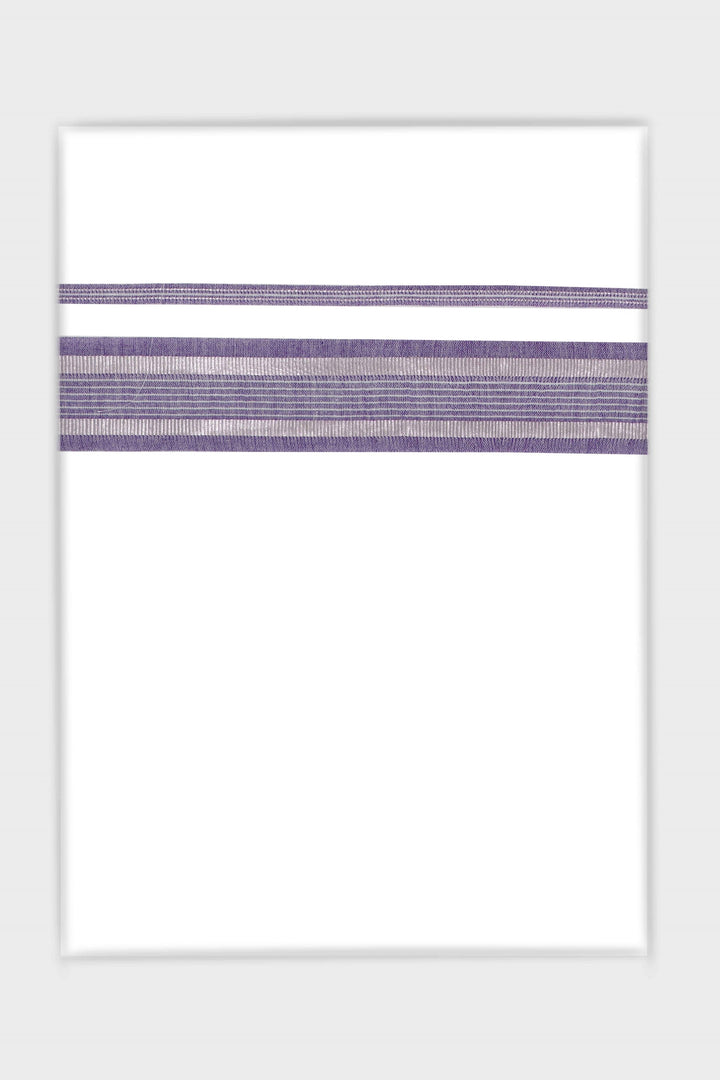 Dazzling Yadav - Light Violet Smooth Cotton Double Layered Dhoti With Fancy Borders | Uathayam