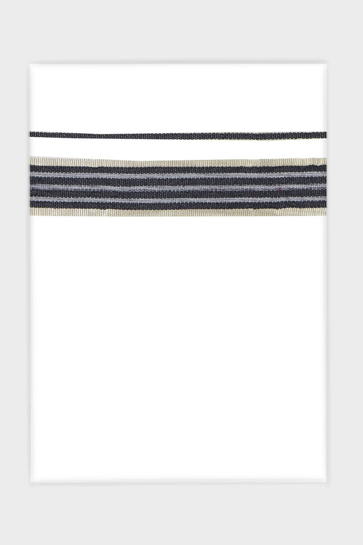 Felix Yadav - Dark Gray Smooth Cotton Double Layered Dhoti With Fancy Borders | Uathayam