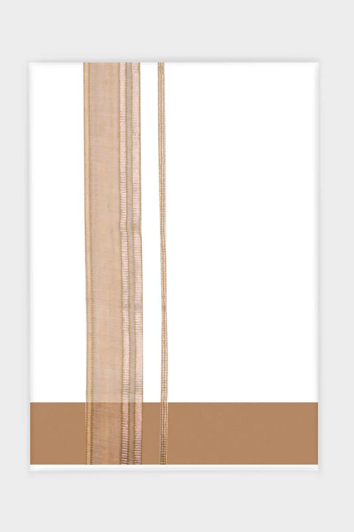 Art Crystal - Sandy Peach Smooth Cotton Double Layered Dhoti With Fancy Borders | Uathayam