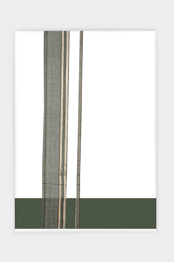 Art Crystal Combo - Olive Green And Lavender Double Layered Dhoti | Uathayam