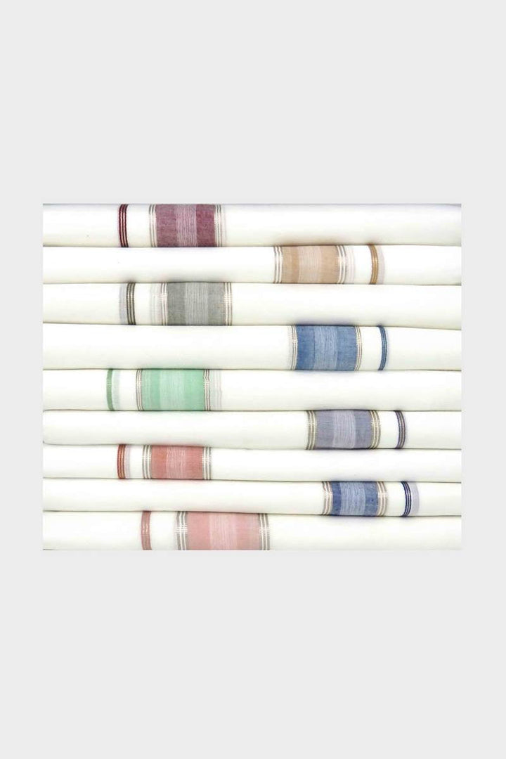 Dynamic Crystal - Coral Brown Smooth Cotton Double Layered Dhoti With Fancy Borders | Uathayam