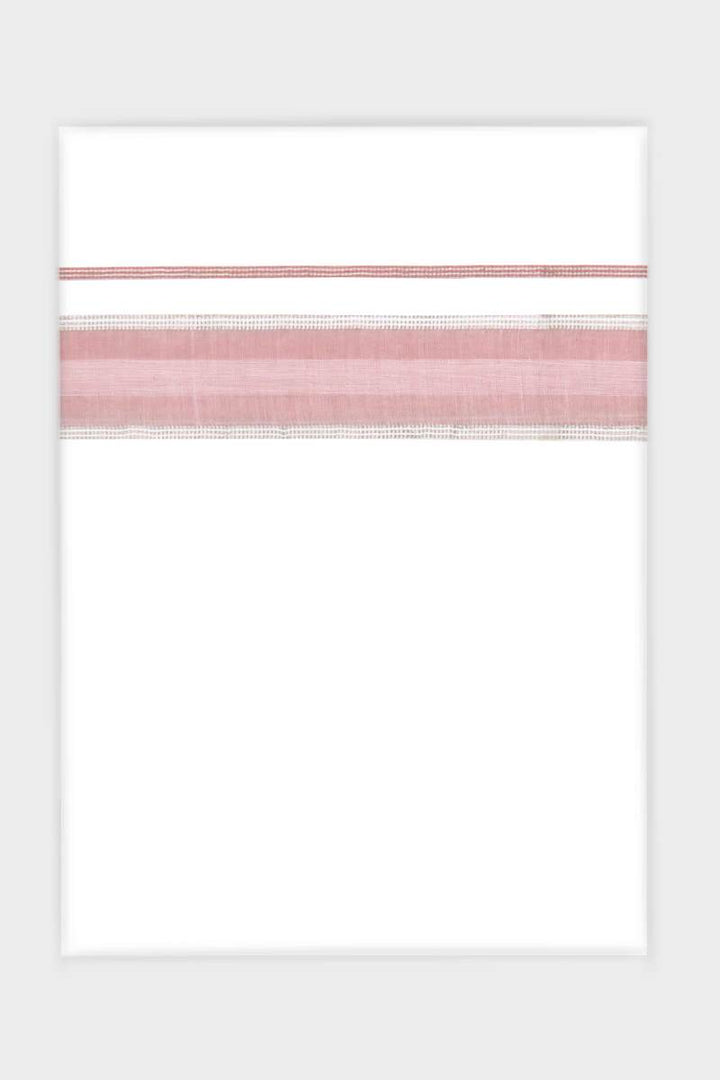 Dynamic Crystal - Garnet Red Smooth Cotton Double Layered Dhoti With Fancy Borders | Uathayam