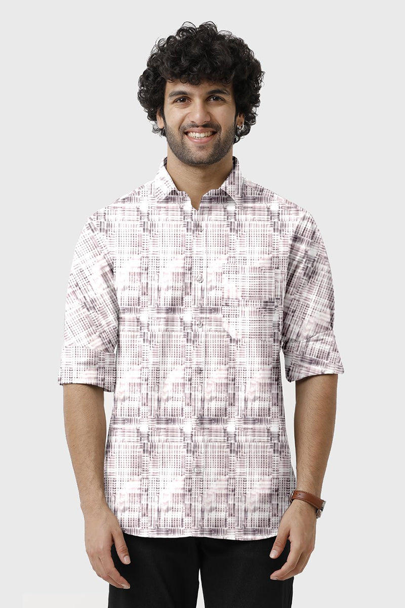 ARISER Miami Satin Printed Full Sleeve Smart Fit Formal Shirt for Men - 15698
