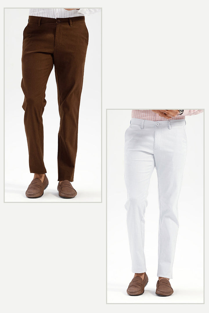 chocolate brown trousers for men