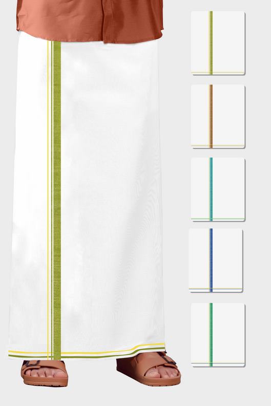 Rajni - Brown Double Layered Dhoti For Men | Uathayam