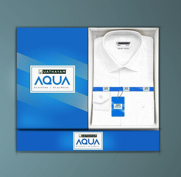 AQUA Stain Free White Shirts - Uathayam