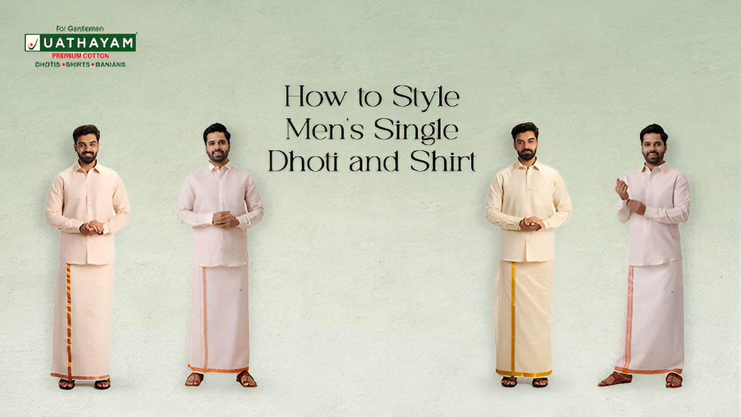 How to style men's single dhoti and shirt