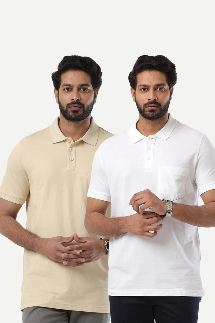 Golf Polo - Collar T-Shirts Pack Of 2 Combo For Men | Ariser