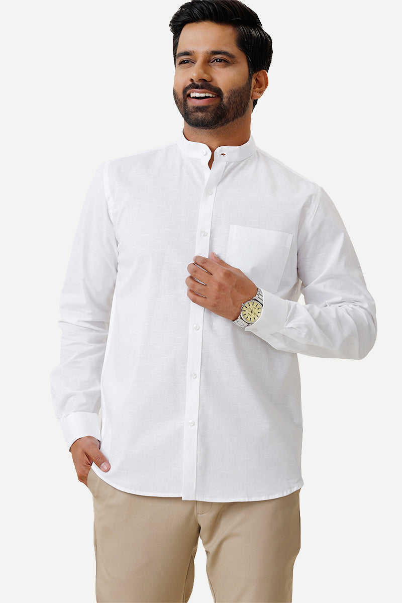 Cotton mandarian collor shirt for men