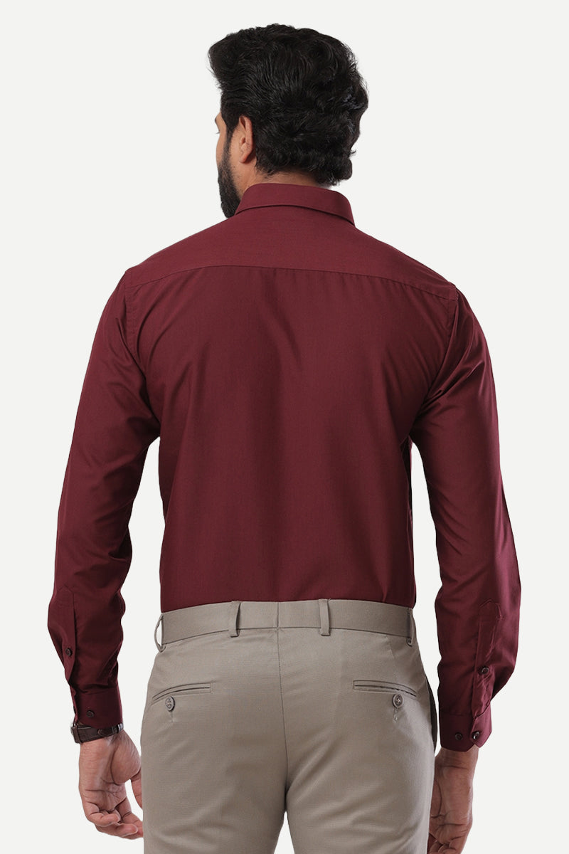 Denmark - Maroon Formal Shirts for Men | Ariser