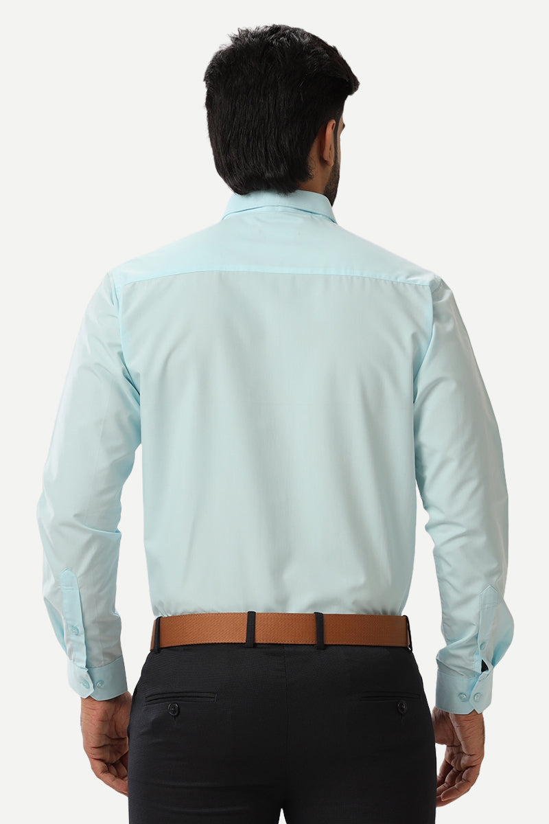 Denmark - Light Sky Blue Formal Shirts for Men | Ariser