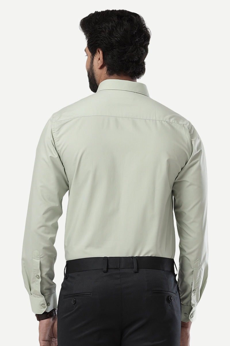 Denmark - Light Pista Green Formal Shirts for Men | Ariser